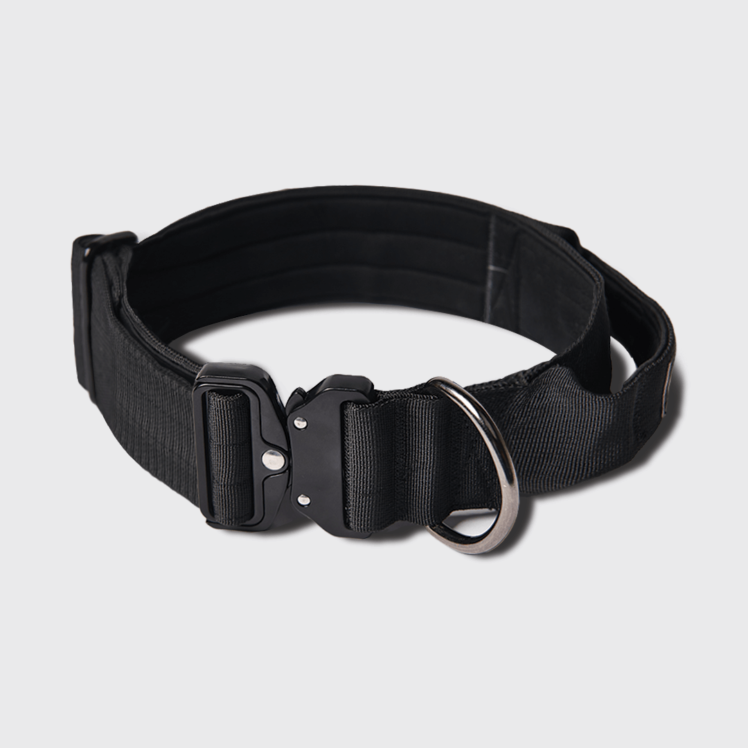 Tactical Dog Collar - Black (2"/5cm)