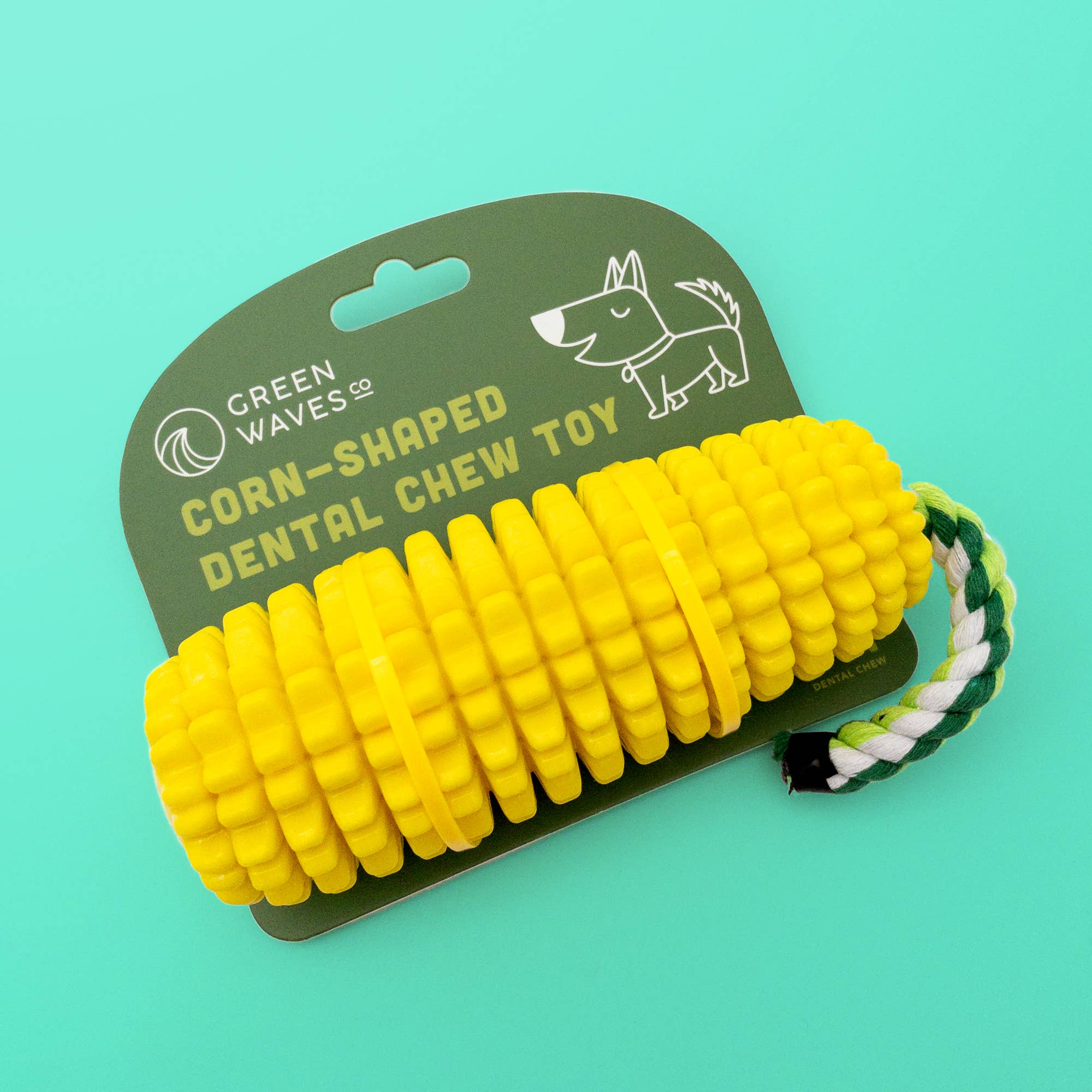 Corn-Shaped Dental Chew Toy: Yellow