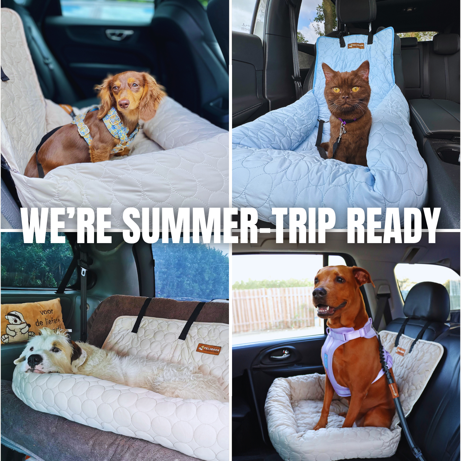 Cooling Car Bed Heat Relief - Pelsbarn 🐾: Beige / XL