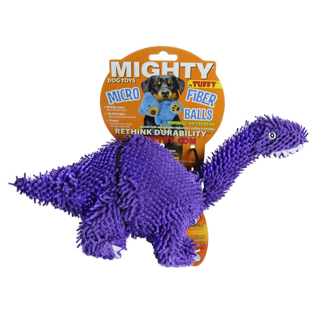 Mighty Microfiber Ball Brachiosaurus, Squeaky Dog Toy