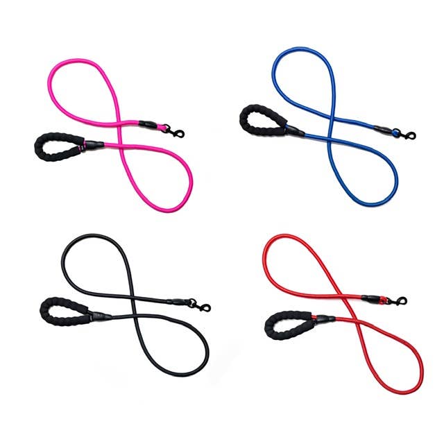 4' Foot Rope Leash: Pink