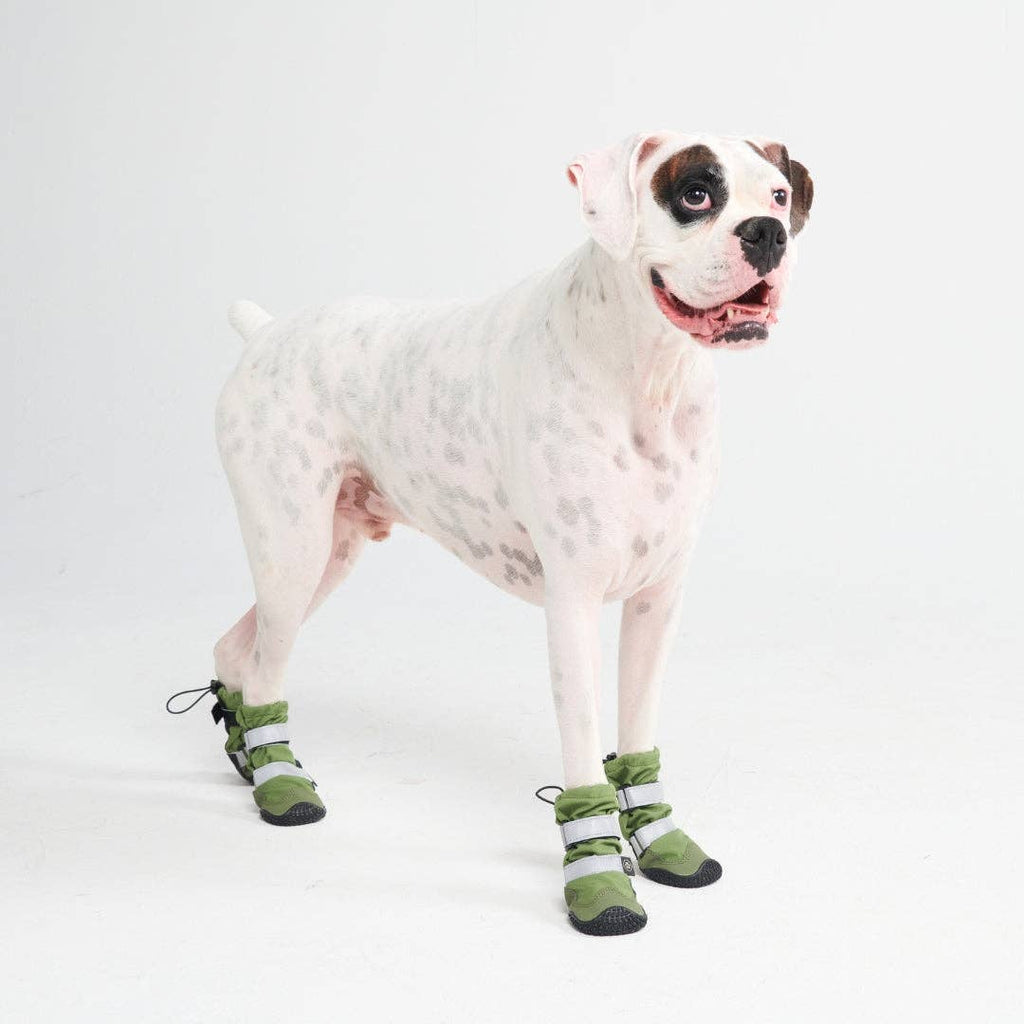 Flex Shell Water-resistant Dog Boots - Green: Green Boots / Size 6) for 52-68lbs/23.5-31kg