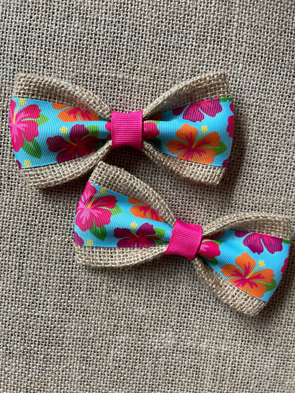 Hibiscus Flowers Bow Tie