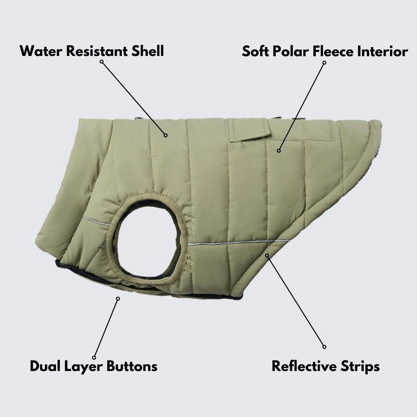 WarmShield Water-Resistant Jacket - Olive: 4XL