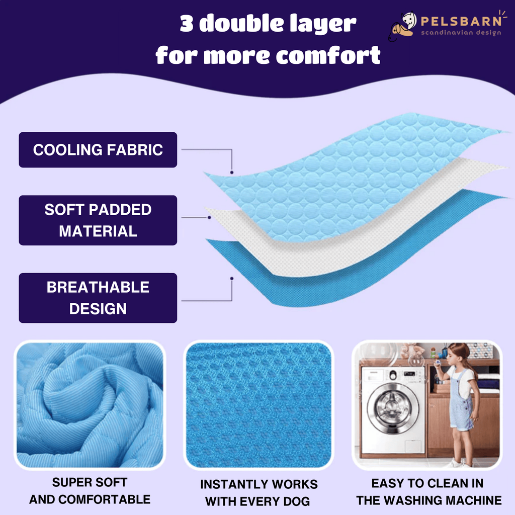 Cooling Car Bed Heat Relief - Pelsbarn 🐾: Beige / XL