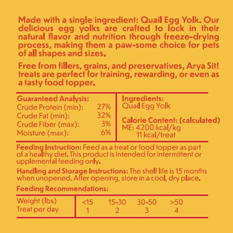 Freeze-Dried Egg Yolk: Large