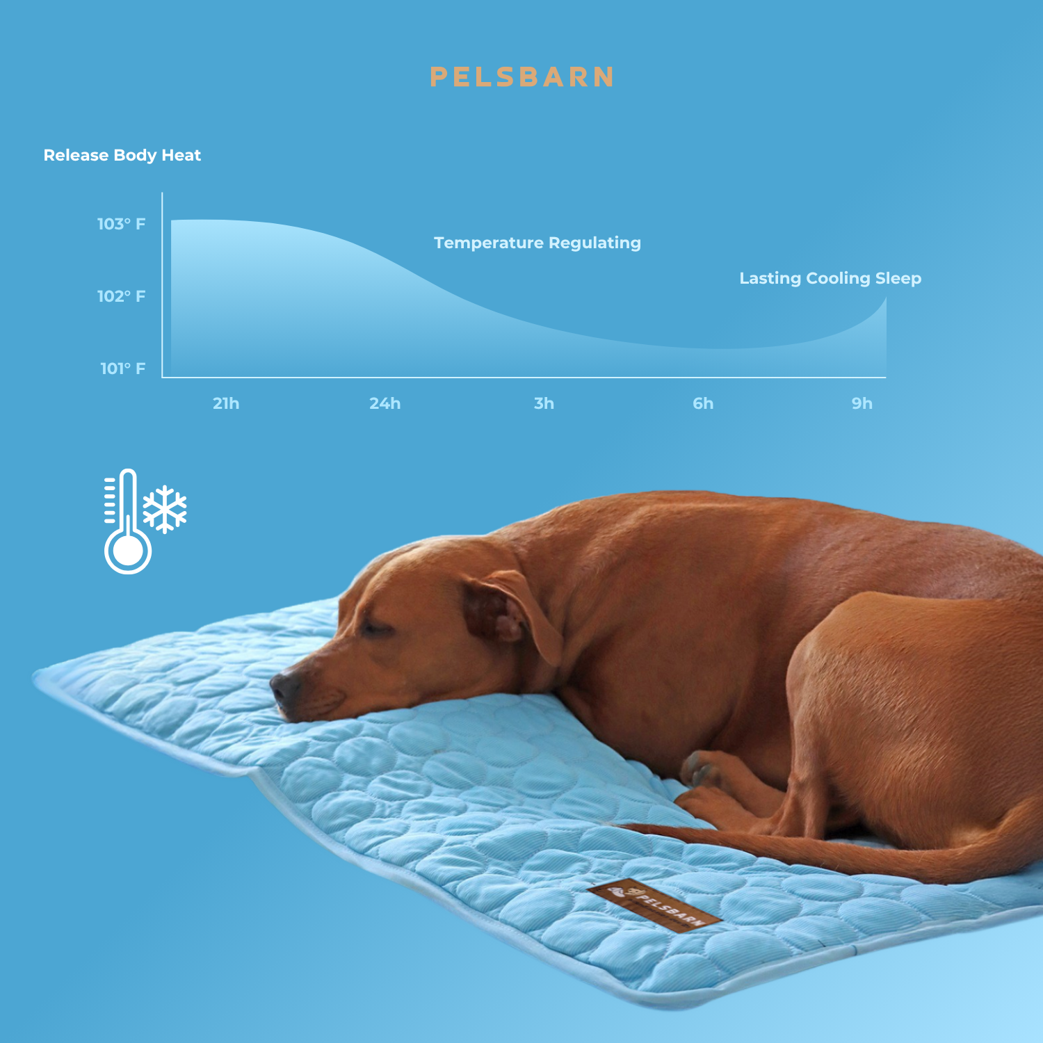 Cooling Mat - Pelsbarn 🐾: Light Blue / L