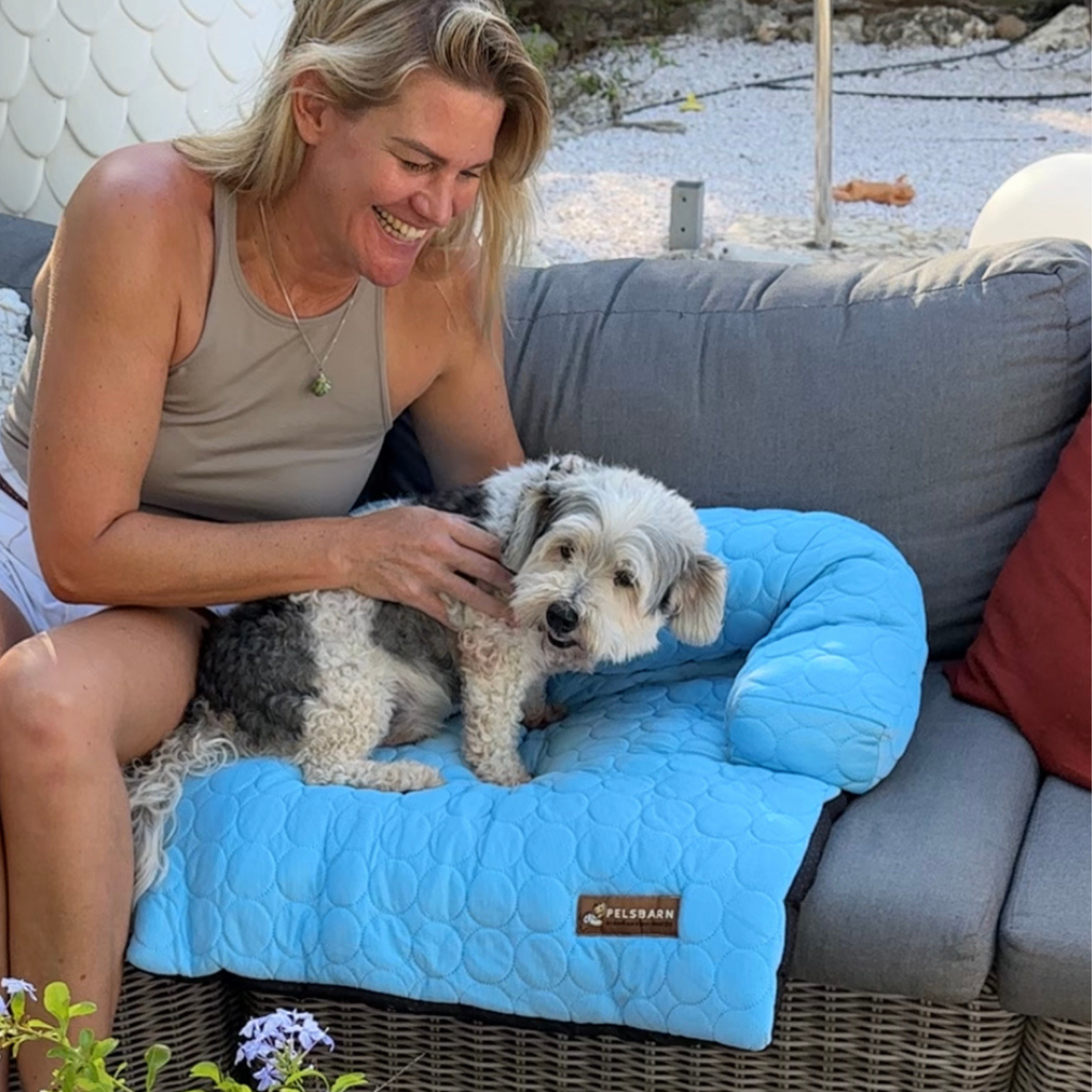 Cooling Dog Bed Heat Relief - Pelsbarn : Light Blue / M/L