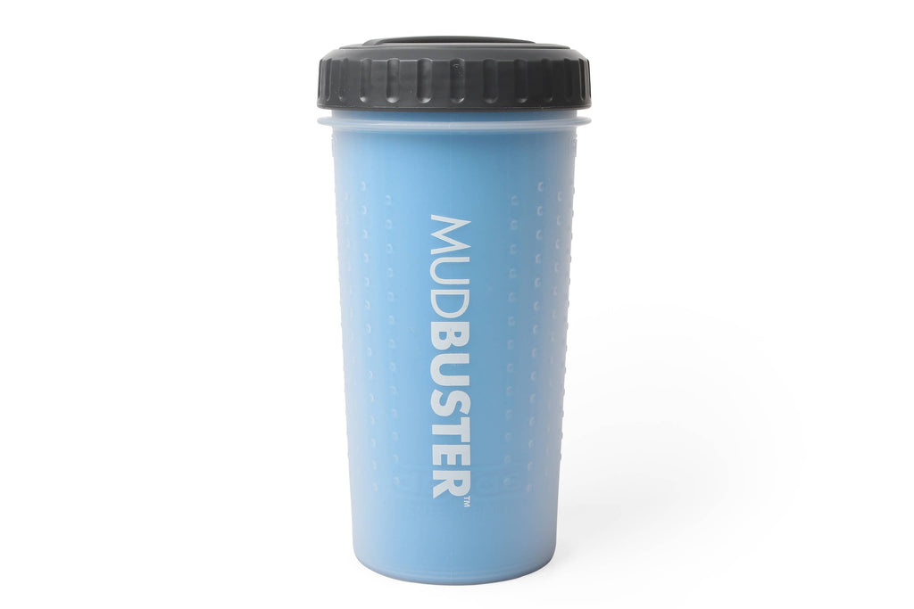 MudBuster Paw Washer with Travel Lid - Pet Cleaning Supplies: Medium Blue Lidded MudBuster