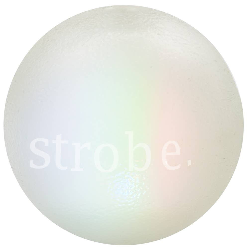 Planet Dog Orbee-Tuff Strobe Ball Light Up Dog Toy White