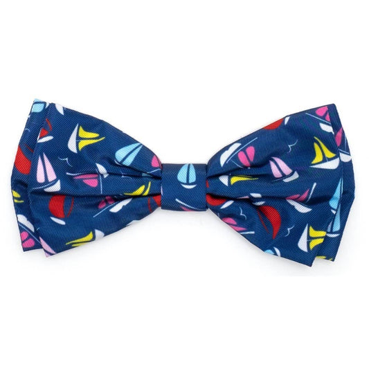 Sailboats Bow Tie: Navy