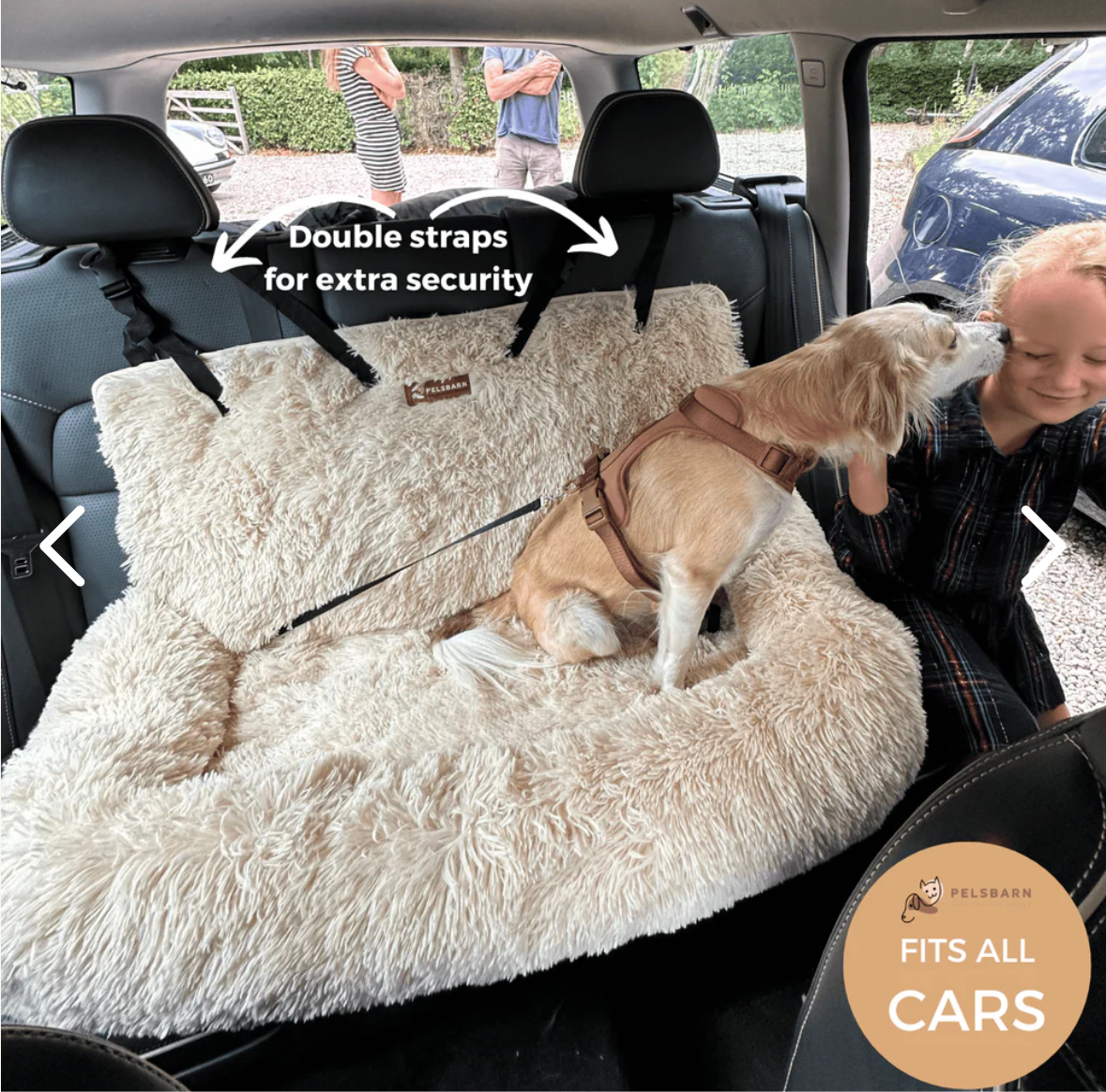 Pelsbarn Protecting Car Bed: Beige XL