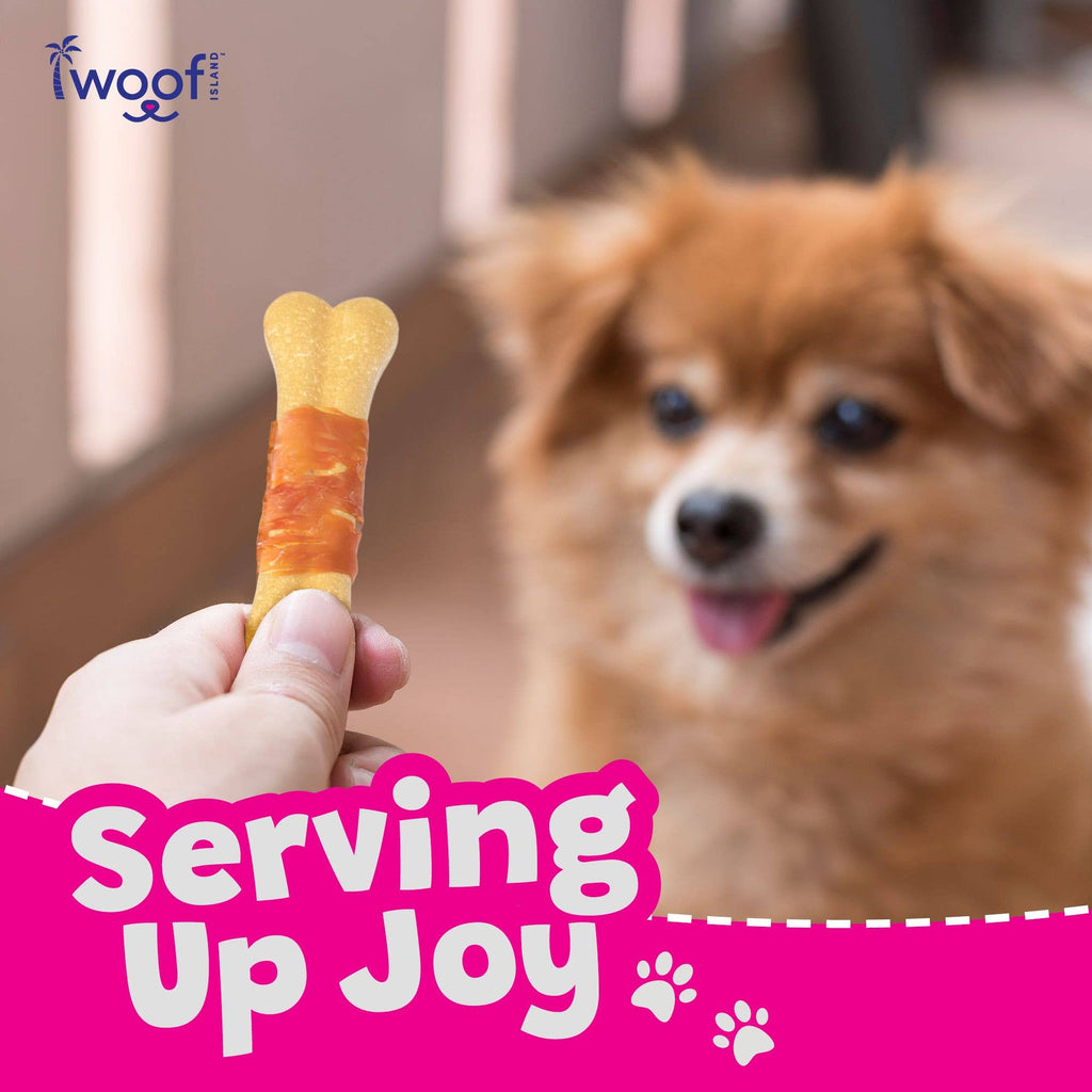 Coconut Dog Bones Premium Treats (with Chicken) 2 Count: Single Bag