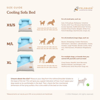 Cooling Dog Bed Heat Relief - Pelsbarn : Light Blue / M/L