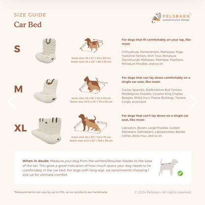 Pelsbarn Protecting Car Bed: Beige XL