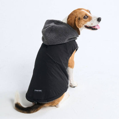 Reversible Sherpa Jacket - Grey and Black: 3XL
