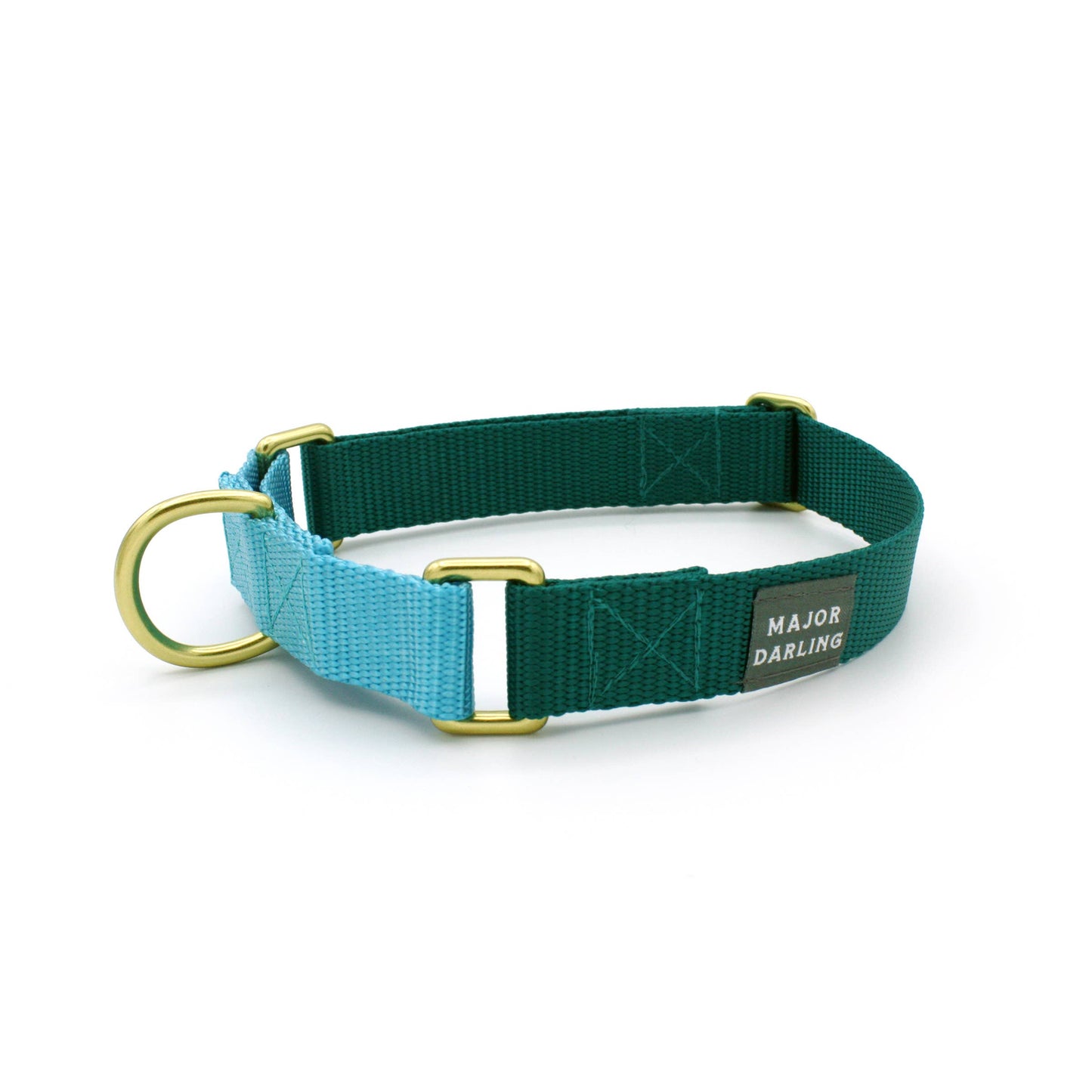 Teal with Bluebell Martingale Collar