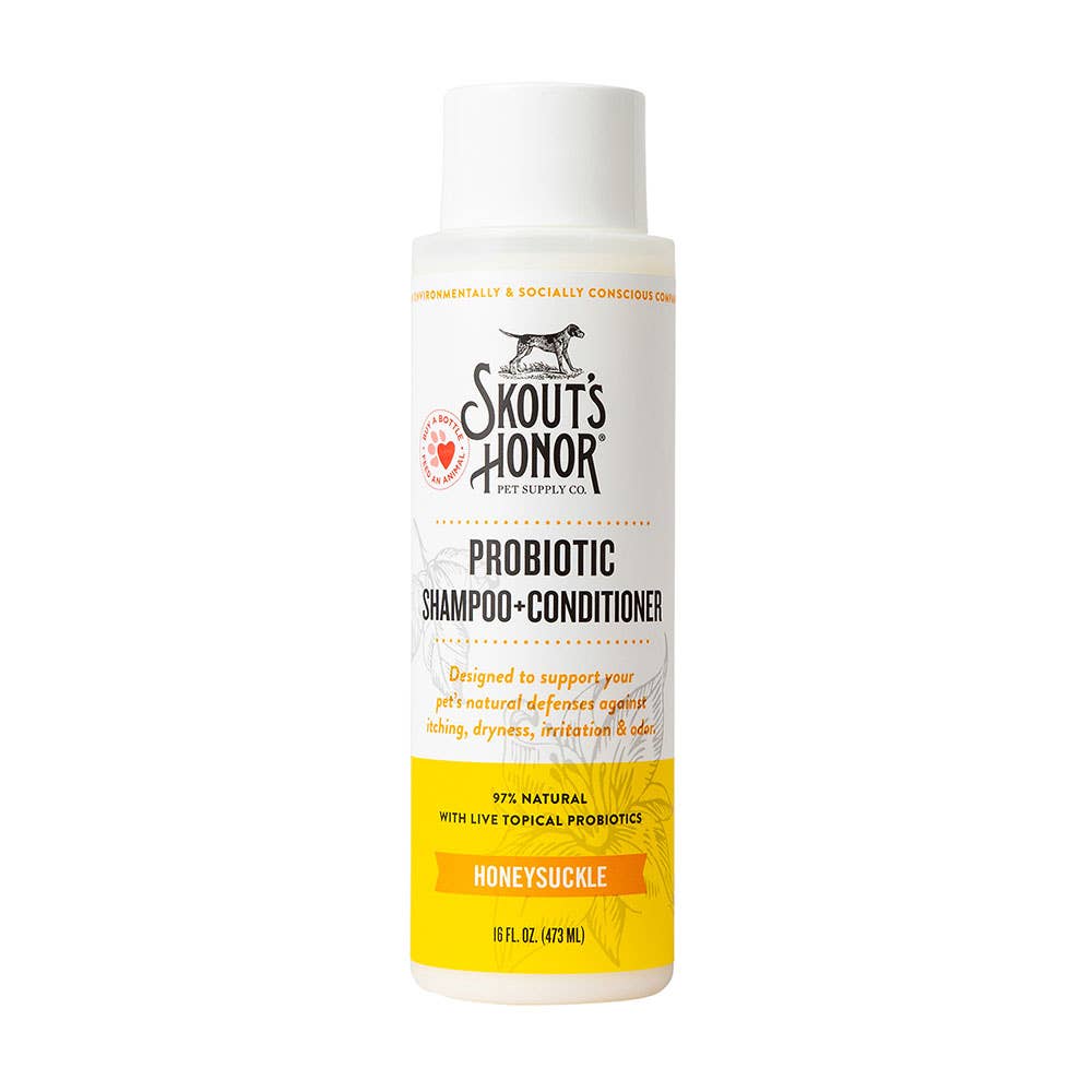 Skout's Honor Probiotic Shampoo+Conditioner Honeysuckle 16oz