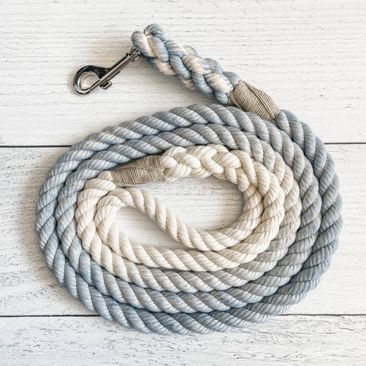 Sky Blue Leash: 4 Feet / Marbled / 3/8 Inch