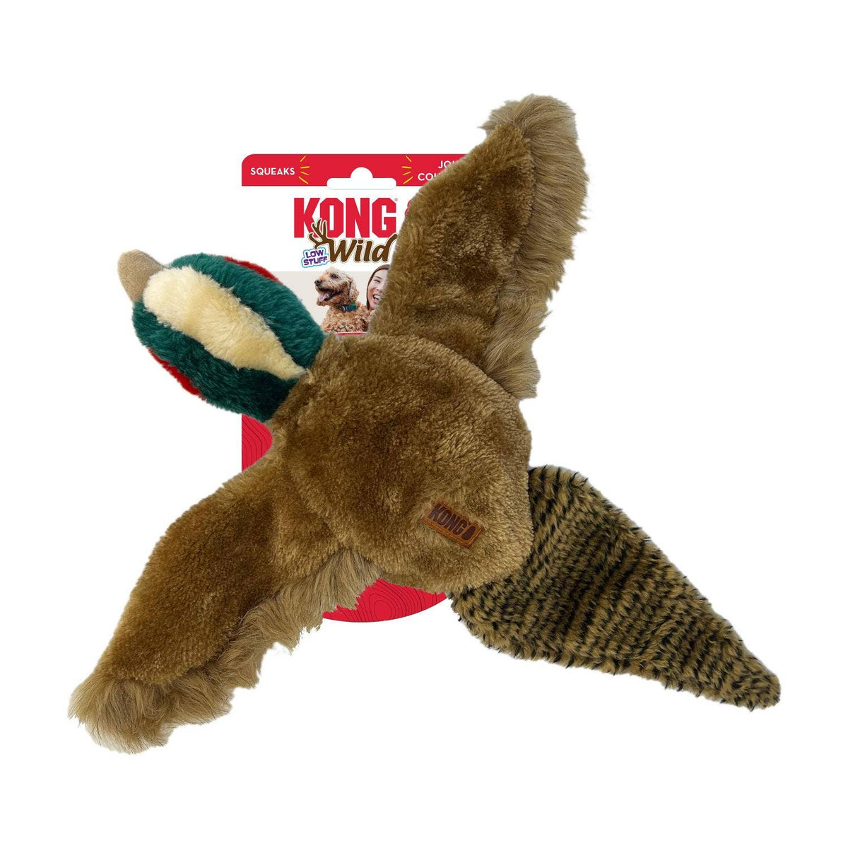 KONG® Wild Low Stuff Pheasant Dog Plush Toy Medium
