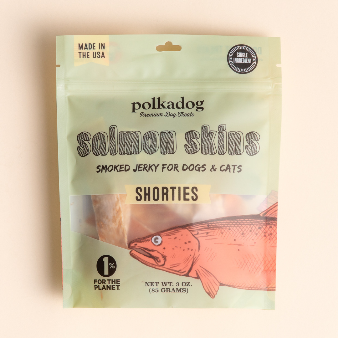 Salmon Skins Smoked Jerky - 3oz - Dog & Cat Treats