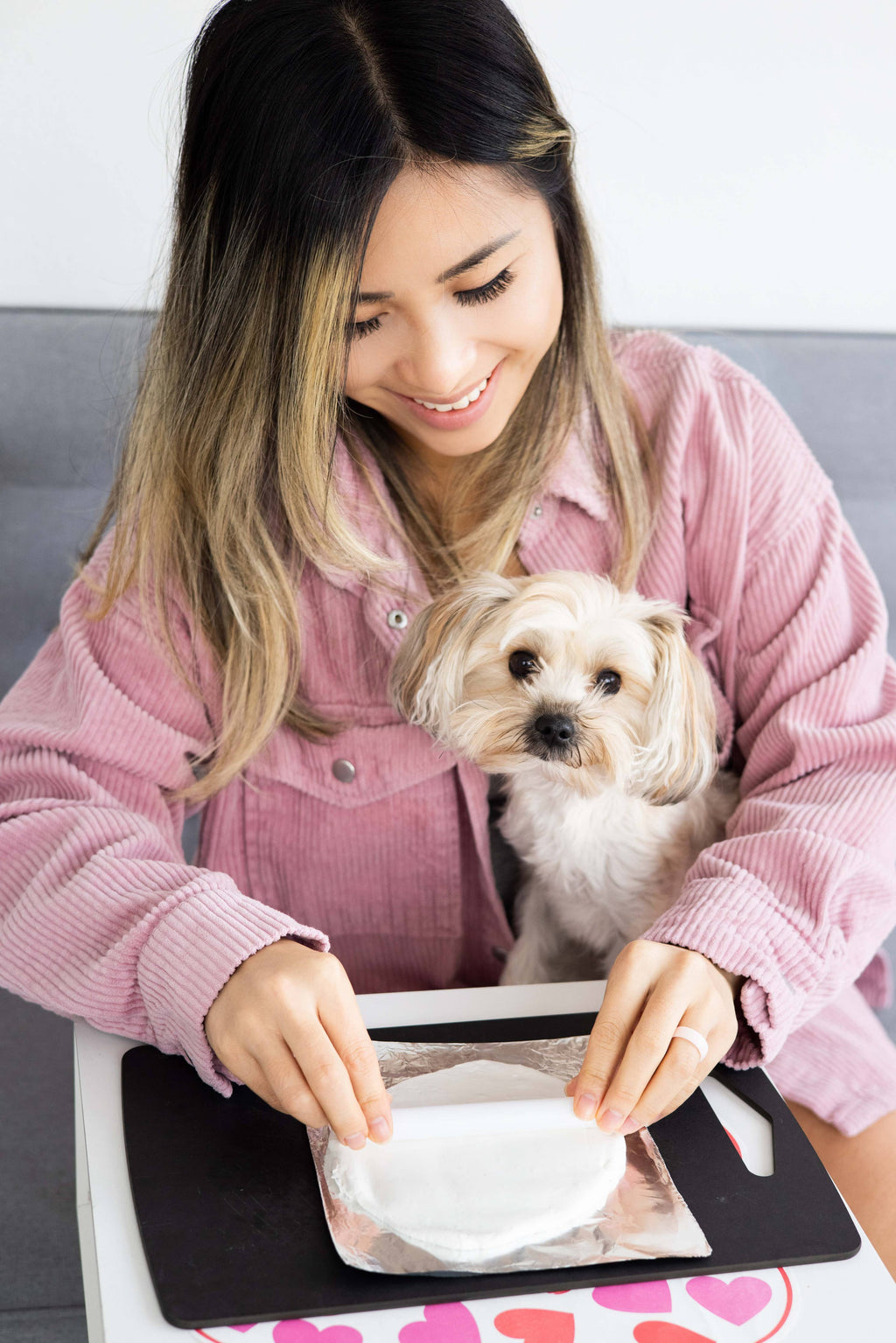 Pawprints Keepsake Hanging Holiday Ornament, Heart Shape