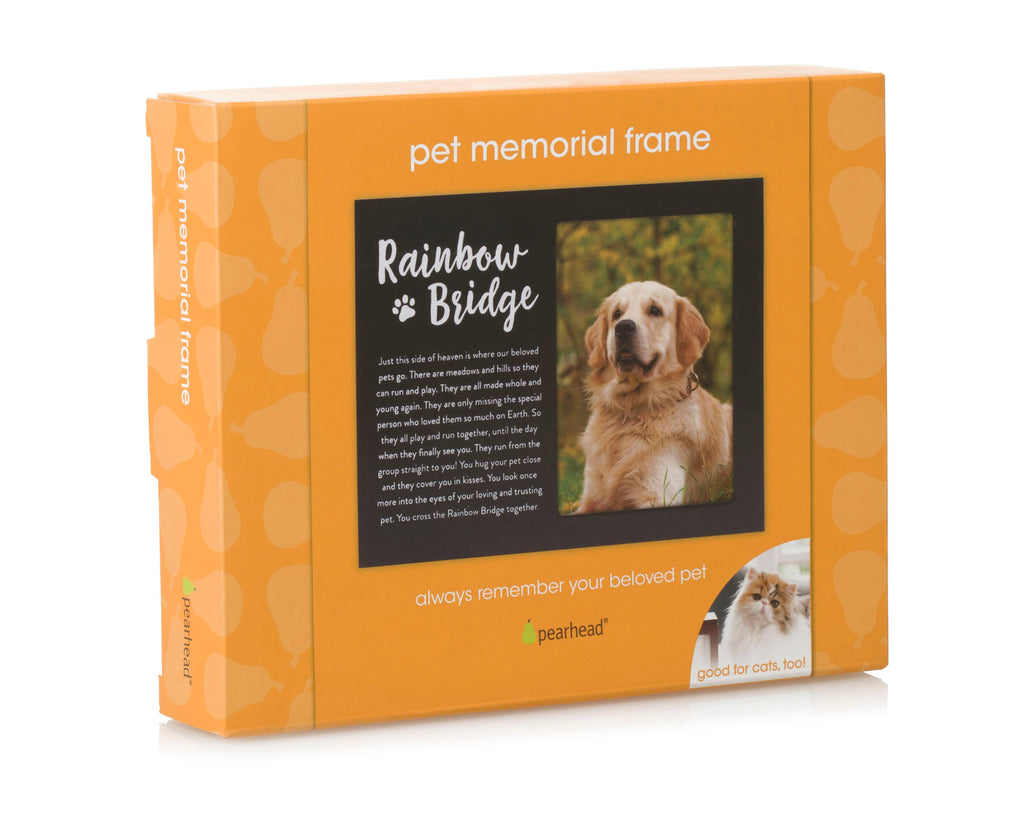 Rainbow Bridge Pet Memorial Frame, Black