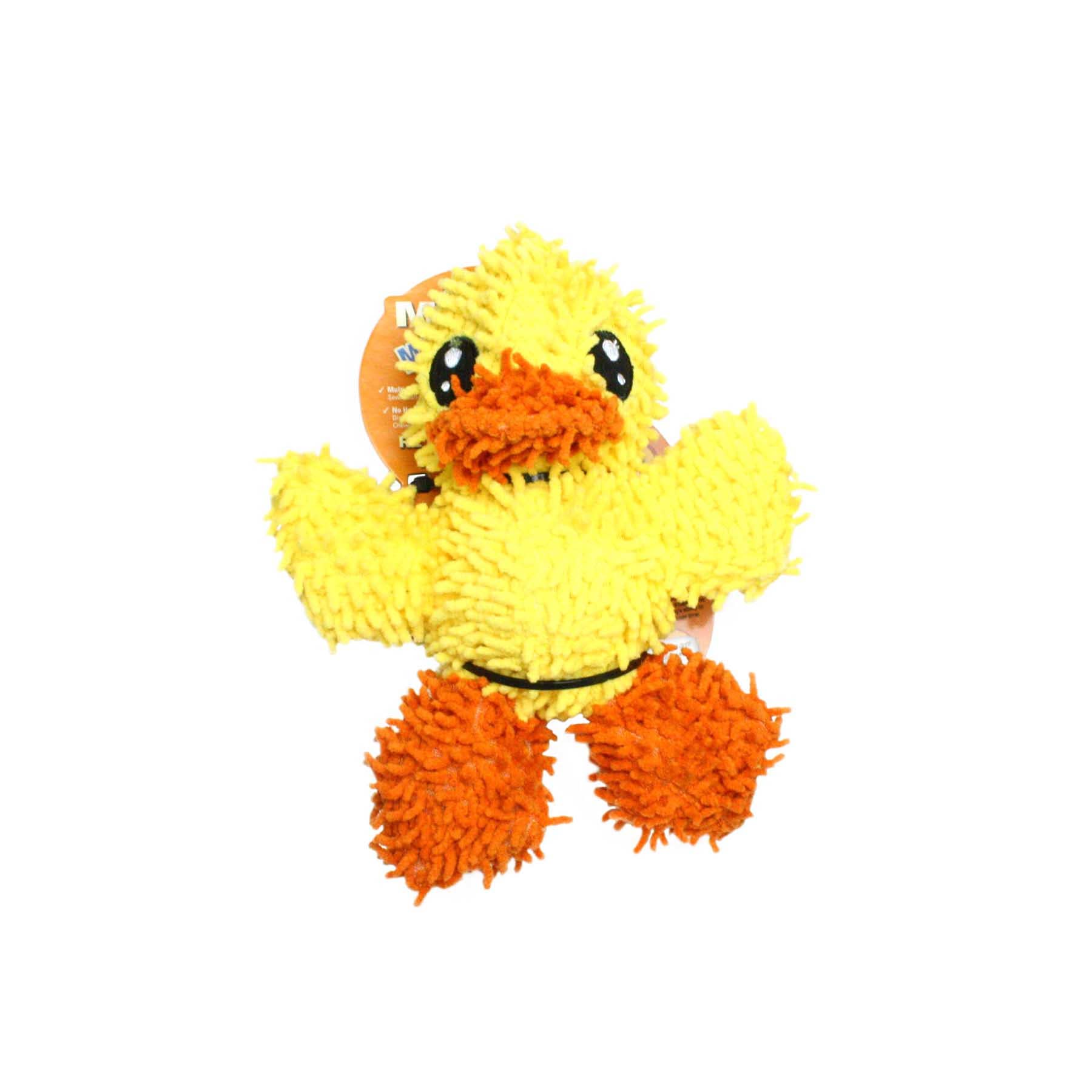 Mighty Jr Microfiber Ball Duck, Durable, Squeaky Dog Toy - Small