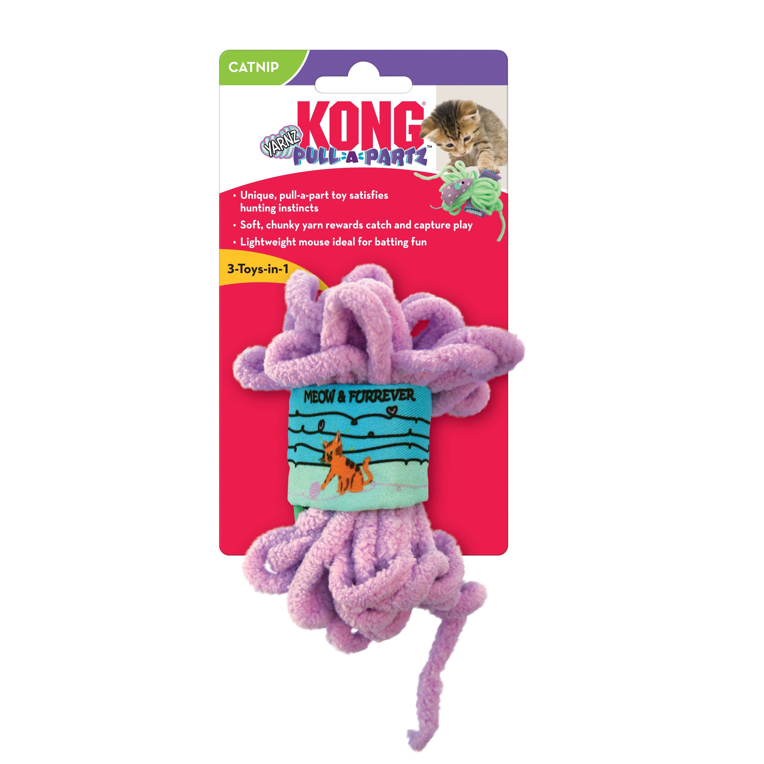 KONG® Pull-A-Partz™ Yarnz Assorted Cat Toy