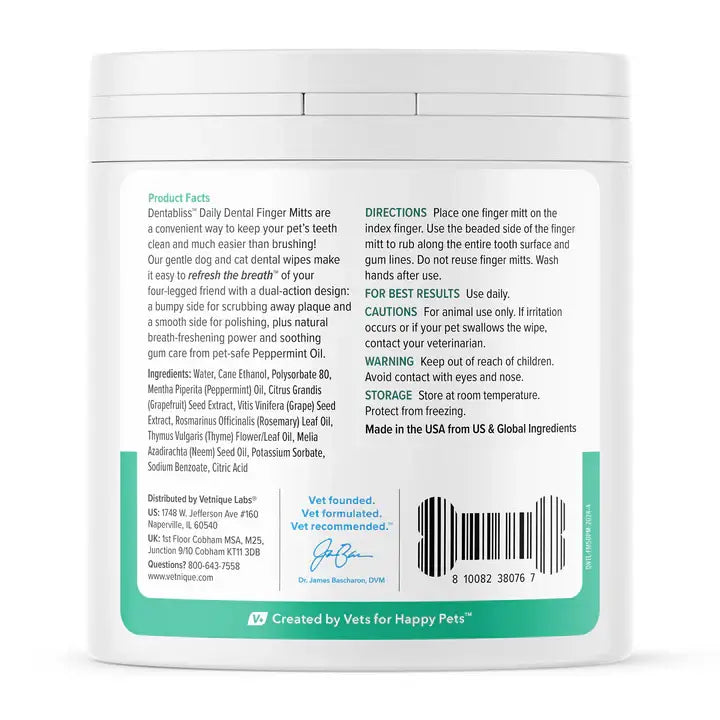 Glandex Dentabliss Breath Freshening Finger Mitt 50ct