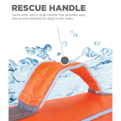 Outward Hound Granby Splash Dog Life Jacket Orange Small