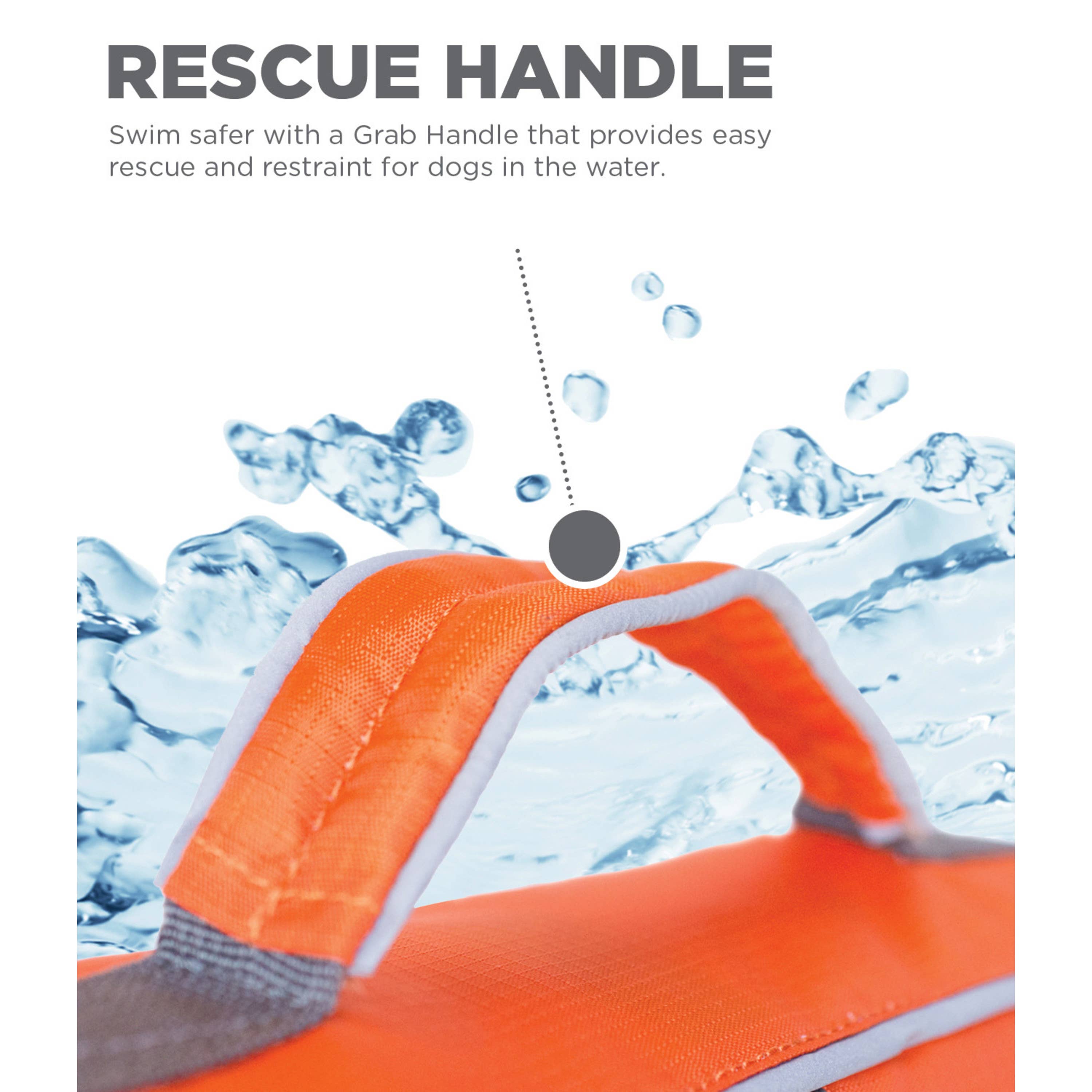 Outward Hound Granby Splash Dog Life Jacket Orange XS