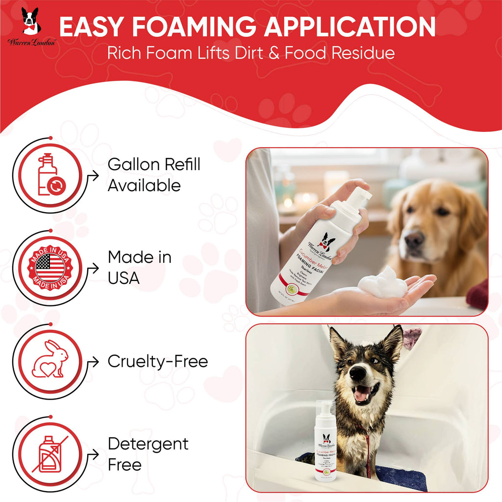 Tearless  Shampoo for Dog Faces - Cucumber Melon - 2 Sizes: 8oz