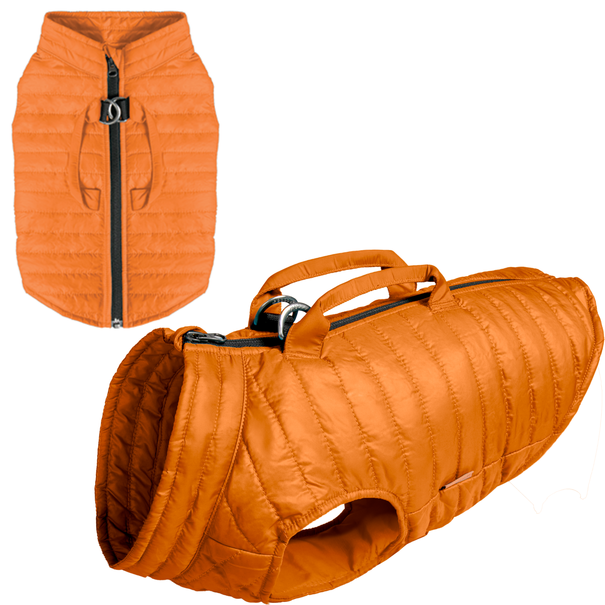 Puffer Vest with Lift: Orange