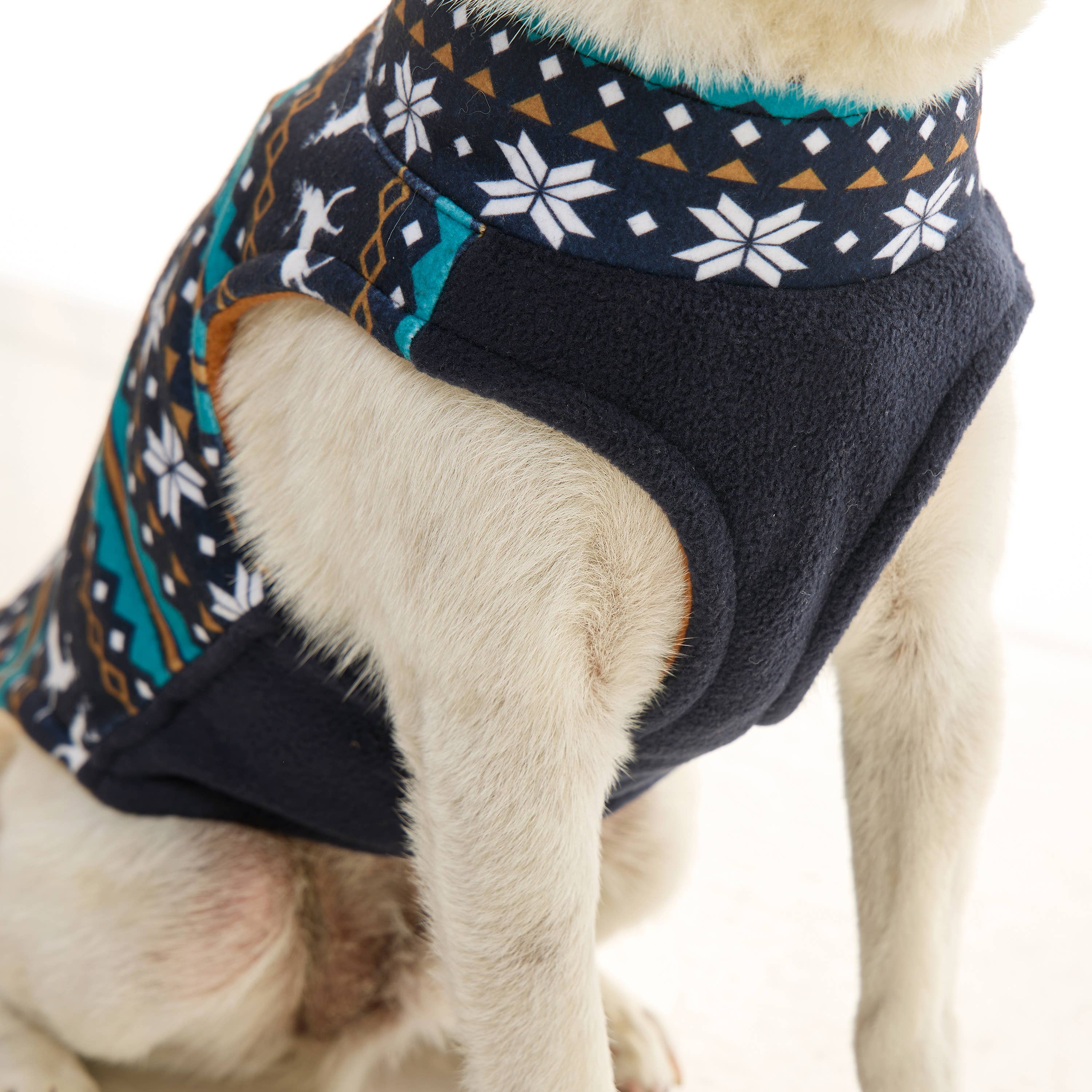 Zip Up Fleece Deer Blue