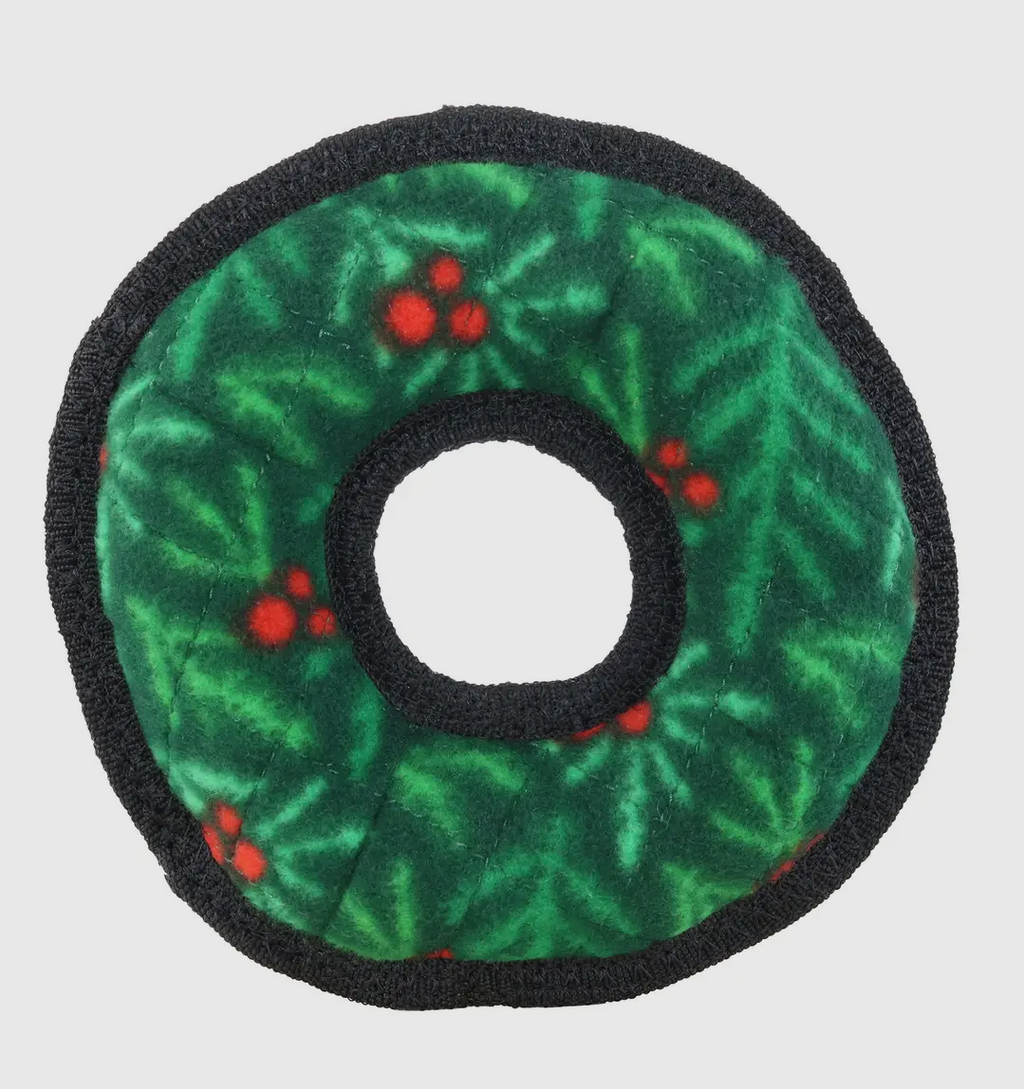Tuffy Jr Ring Wreath, Durable, Squeaky Dog Toy