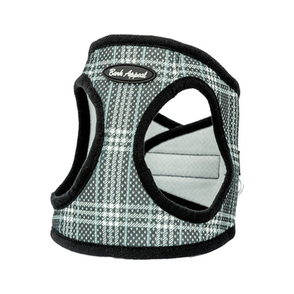 Plaid Mesh Step in Harness: Blue Plaid