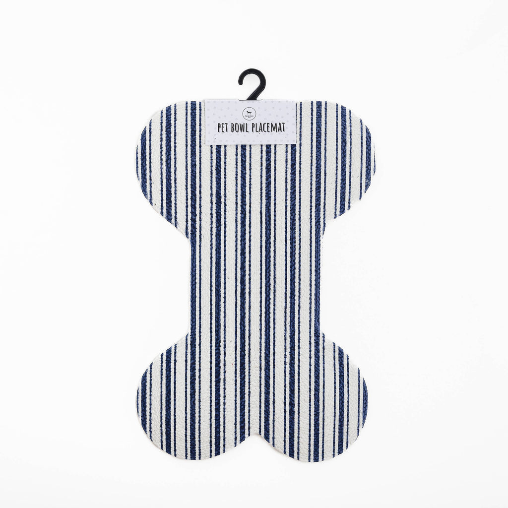 Hampton Pet Placemat - Stylish and Chic: Blue