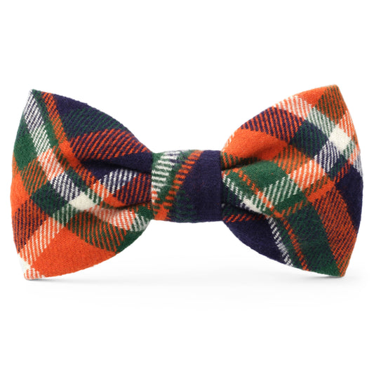 Dakota Plaid Flannel Dog Bow Tie: Large