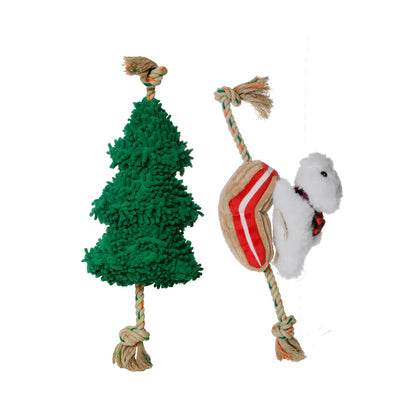 Evergreen Squeaker Tug Dog Toy