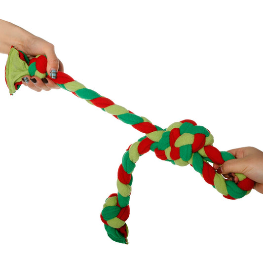 Winter Braided Fleece Tug Dog Toy