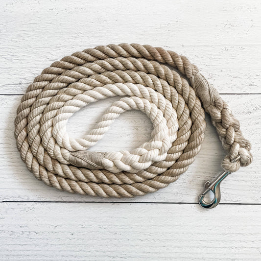 Taupe Leash: 4 Feet / Ombre / 3/8 Inch