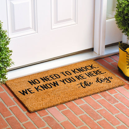 No need to knock Dog Doormat: 17'' x 29''