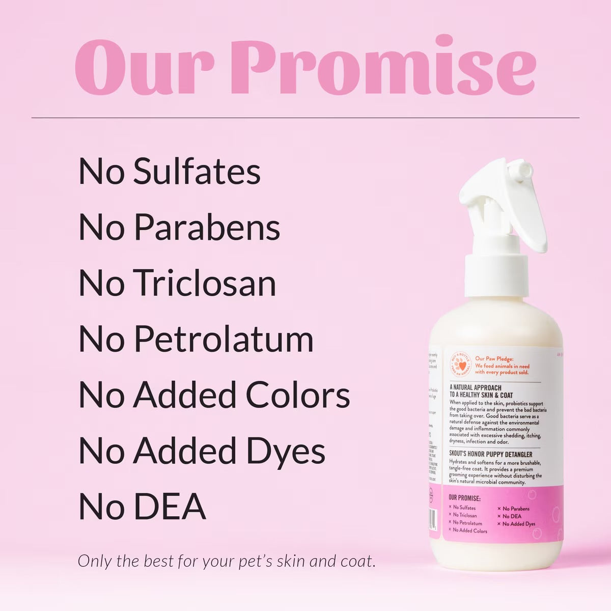 Skout's Honor Probiotic Daily Use Detangler Happy Puppy 8 oz