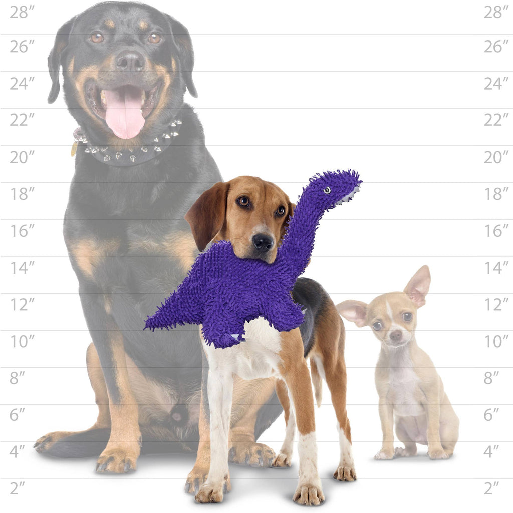 Mighty Microfiber Ball Brachiosaurus, Squeaky Dog Toy