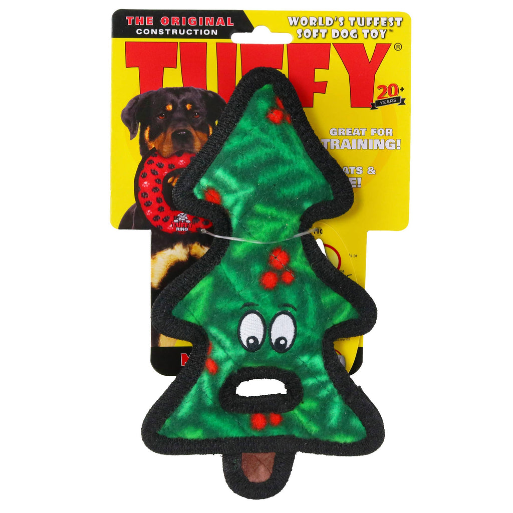 Tuffy Holiday Tree Tug- Christmas, Durable, Plush Dog Toy