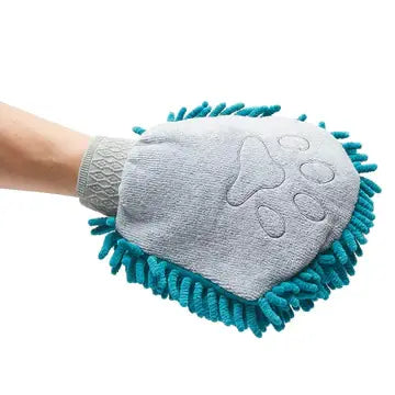 Messy Mutts Chenille Dog Grooming Mitt