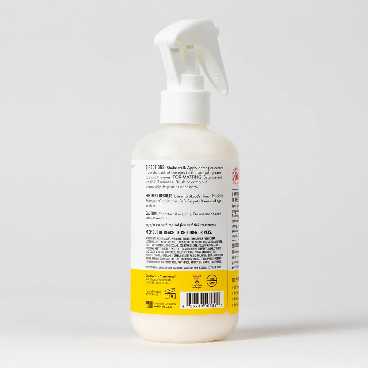 Skout's Honor Probiotic Daily Use Detangler Honeysuckle 8 oz