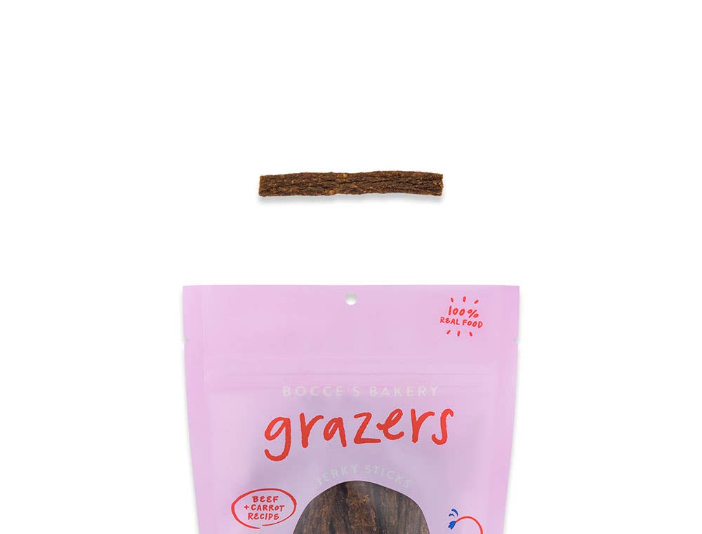 Bocce's Bakery 4oz Beef Grazers Jerky Sticks Dog Treats