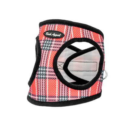 Plaid Mesh Step in Harness: Blue Plaid